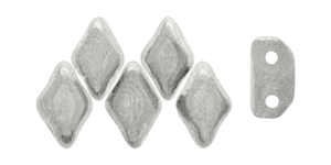 (image for) Czech Mini GemDuo - Silver Metallic. 6mm x 4mm * 10 Grams